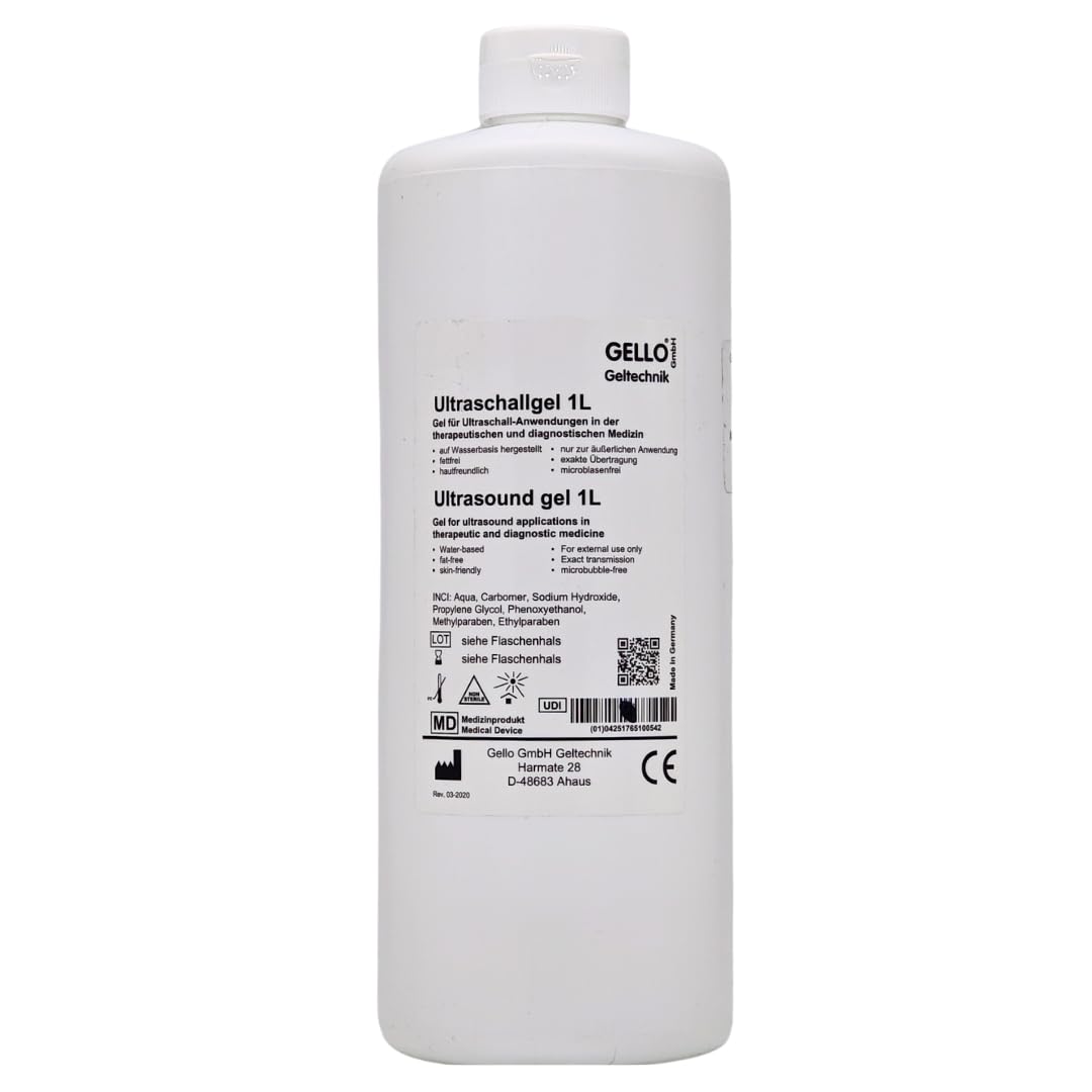 Ultraschallgel, 2x 1000 ml Gel I Gel für Ultraschall-Anwendungen I Kontaktmittel zur äußerlichen Anwendung I Sonographie Gel, Leitgel, Kontaktgel, Übertragungsgel I Spar-Set mit Pharma Perle giveaway
