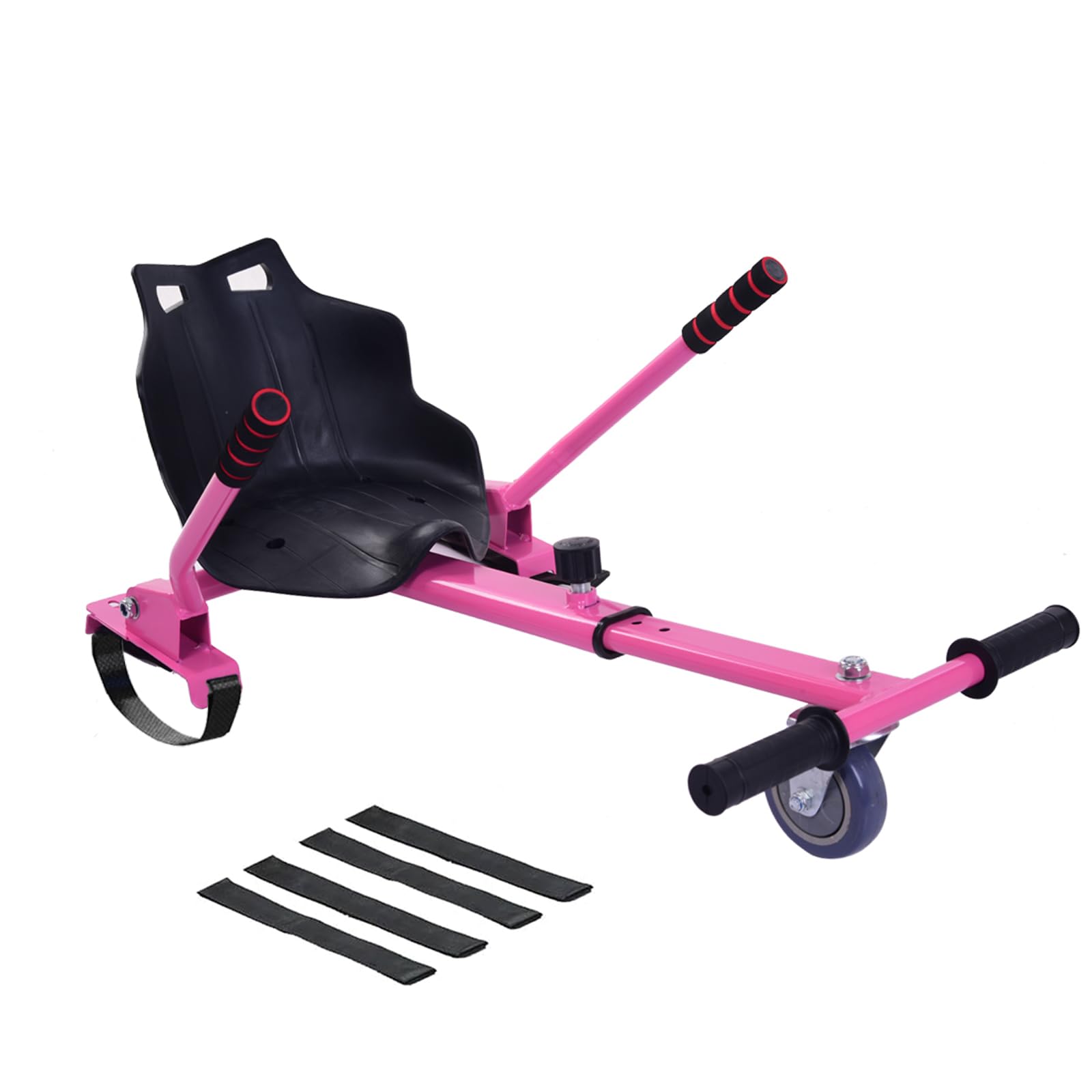 TRIOBLADE Hoverkart Galaxy Kart Attachment Adjustable Hoverboard Seat Go Kart Racer Frame Fits All Hoverboards Sizes - 6.5", 8" and 10",Pink/Blue/Purple (Pink)