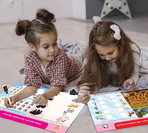 Image of SEARCH & FIND EXPEDITION activity mat, FAIRY LAND ADVENTURES activity mat, ANIMAL KINGDOM activity mat and GIANT SPACE COLOURING POSTER | Combo of 3 activity mats with pen and 1 colouring poster