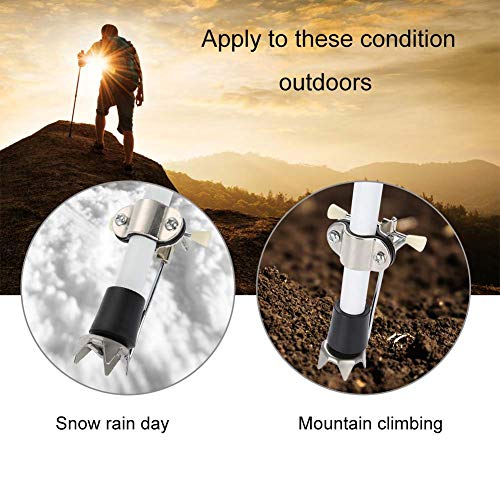 Cane Ice Grip, Cane Ice Tip Attachment Walking Mobility Crutches Non