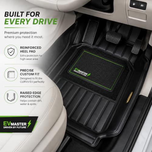 Image of EV MASTER 11D Car Floor Mats for Tata CURVV EV Hybrid (2026 Onwards) Complete Set | Waterproof | Anti-Slip | Luxury Premium Car Mat | Full Coverage | Custom Fitted Car Foot Mats