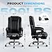 Massage Office Chair with Foot Rest,6 Points Vibration and Heat Ergonomic Executive Desk Chair for Heavy People,500lbs Big and Tall Office Chairs with Reclining High Back for Home Office