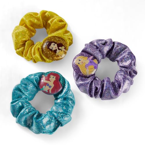 Image of Disney Princess Scrunchies Hair Ties Satin Hair Accessories for Girls