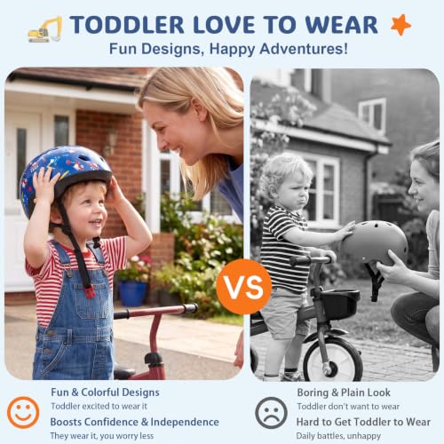 Image of Toddler Helmet, Adjustable Kids Bike Helmet for Ages 1-3-8