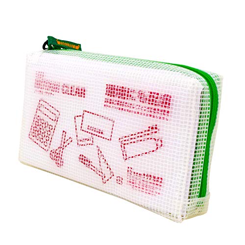 ノータム メッシュケース マチ付き クリア 通帳サイズ グリーン UNCM-B#29