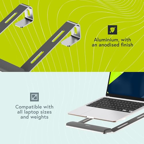 Elevador para portátil styletech gris de escritorio ajustable 5