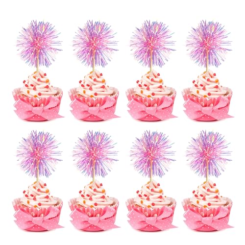 Takemay A-115 30Pcs Foil Firework Cupcake Toppers cover