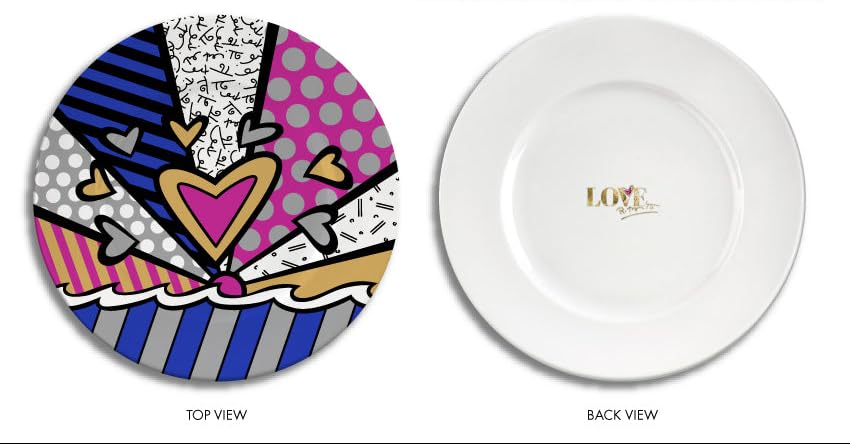 BRITTO x Sun Princess, Fine and Exclusive Tableware - Love Collection (Show Plate (NEW DAY), 12 Inches)