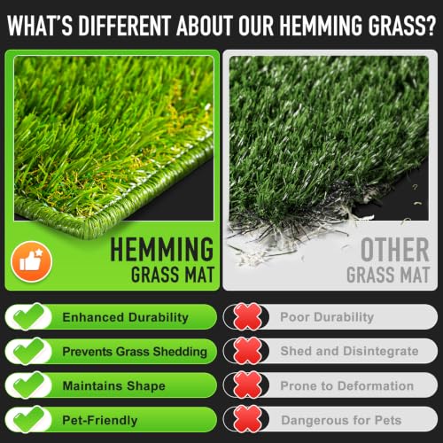 Image of Hompet Artificial Grass for Dogs, 34 inchx21 inch, Professional Dog Grass Mat, Easy to Clean with Drainage Holes, Potty Training Pad and Replacement Fake Grass Turf, Outdoor Rug Patio Lawn Decoration