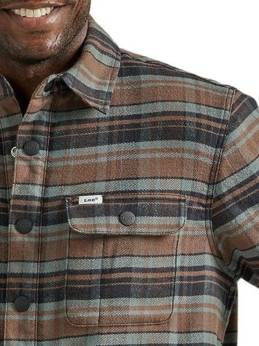 Lee Men's Workwear Loose Fit Long Sleeve Button-Down Overshirt3