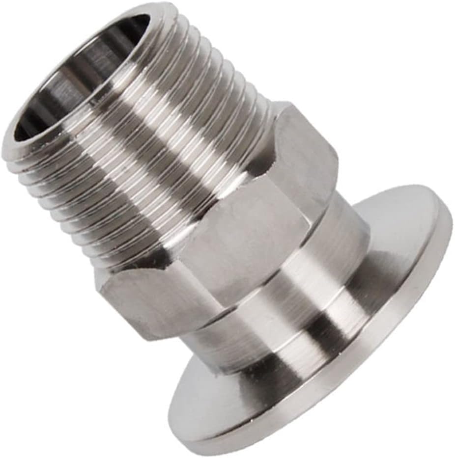 AVCRAY Adapter KF-25 to 1 Inch NPT-Male, ISO-KF Flange Size NW-25, Stainless Steel Threaded NPT Male Threaded Pipe Fitting to TRI Clamp Adapter (KF25,