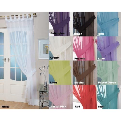 Tab Top Voile Curtains Amazon Co Uk