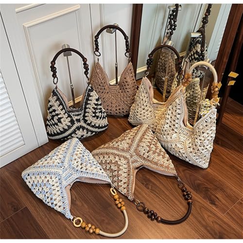 Bolso Hobo de Paja Verano para Mujer OANEXX miniatura 6