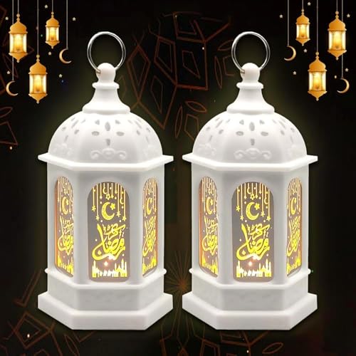 Eid Mubarak Decorations, Ramadan Lantern Lights 2 Pack, Eid Table...