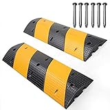 Scinotec Rubber Speed Bumps 2 Pack 2 Channel 22000Lbs Load Capacity 40' Long Reductores De Velocidad...