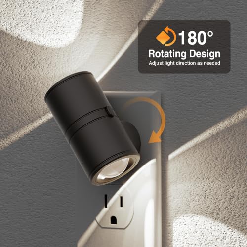 Image of JandCase Night Lights Plug into Wall, Rotating LED Night Light, Cool White
