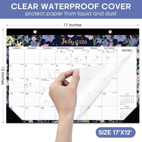 Image of Taja Desk Calendar 2026-2027, Jul 2026-Dec 2027, 18-Month, 17 inch x 12 inch