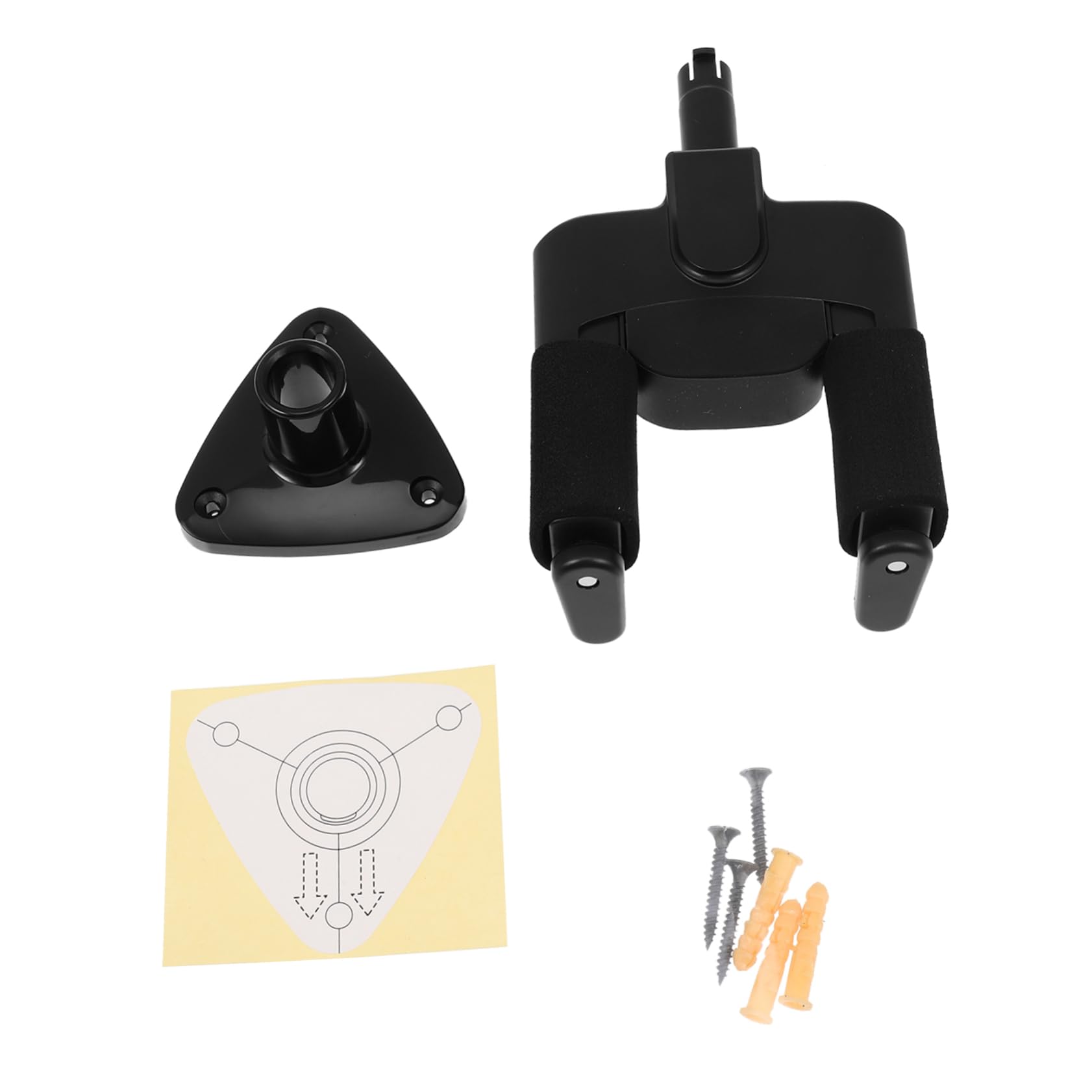 BESPORTBLE 1Set Guitar Holder Rack Wall Mounted Ukulele Hanger for Electric Acoustic and Bass Guitars Stable Easy to Install Space Saving Design present for Music Lovers