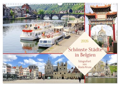 Most beautiful cities in Belgium, US-Version (Wall Calendar 2026 DIN A3 Landscape), CALVENDO 12...