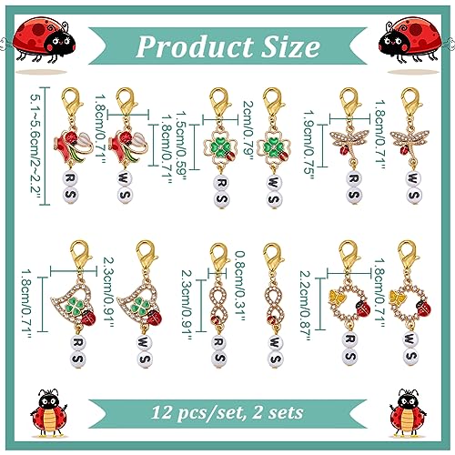 NBEADS 24 Pcs Ladybird Theme Stitch Markers - Image 2