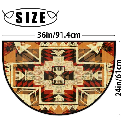Tapete Decorativo Semicírculo 24x36 pulgadas Rojo miniatura 2