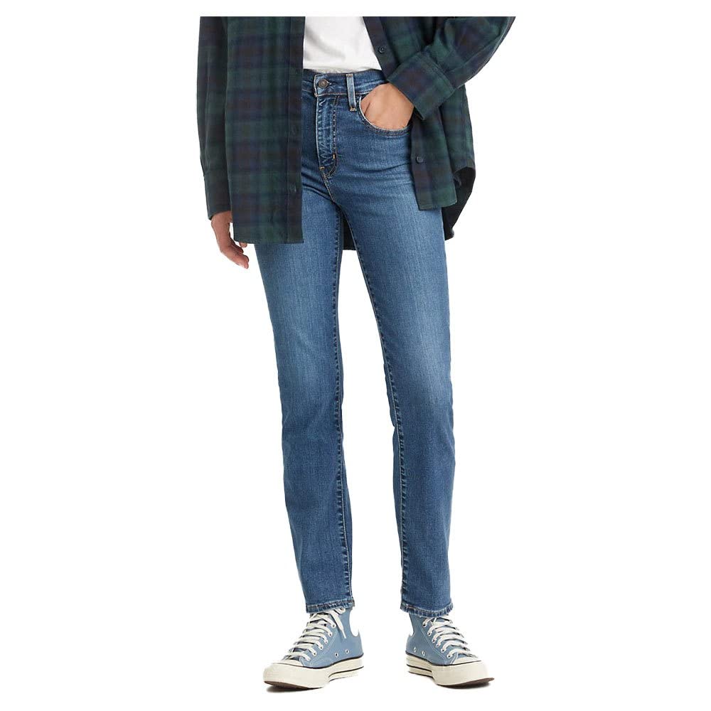 Levi's Women's 724™ High Rise Straight Jeans, Blue Wave Mid, 32W / 30L