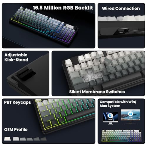 Teclado Gaming G98 Conectividad USB-C RGB miniatura 2