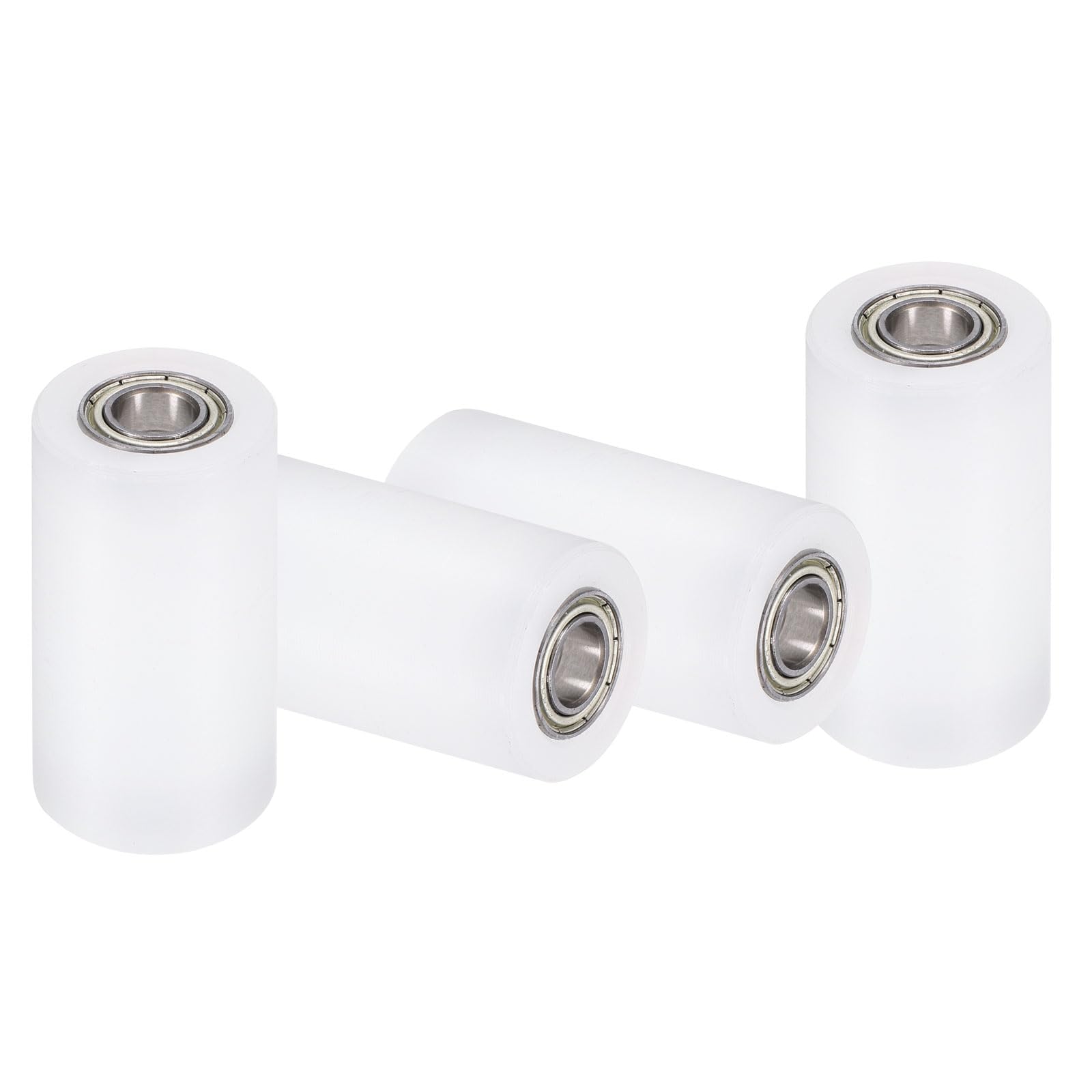 uxcell 2Pcs Nylon Roller Wheel with Bearings, 5/8" Bore x 1-7/8" Width x 4-3/4" Length, CNC Guiding Wheel Flat Belt Idler, Nylon Pulley (White) — Amazon image 12