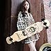 HLYT-Tabourets de bar Longboard Skateboards Débutant Adultes Garçons Filles Danse Skate Board Cruiser Complet, 42x9.8 Pouces Drop Down Through Deck Professional Longboard