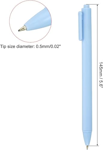 Miniatura 2 de PATIKIL Bolígrafos de gel negro, 20 unidades, punta fina, bola de rodillo de 0.020 in, bolígrafos de tinta de gel de 5.709 in, estilo de prensa de