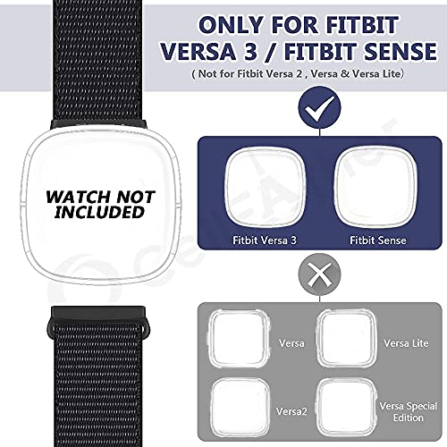 Image of CellFAther Replacement Nylon Strap for Fitbit Sense /Sense 2,Fitbit Versa 3 /Versa 4,(Not for other model) Deep Navy