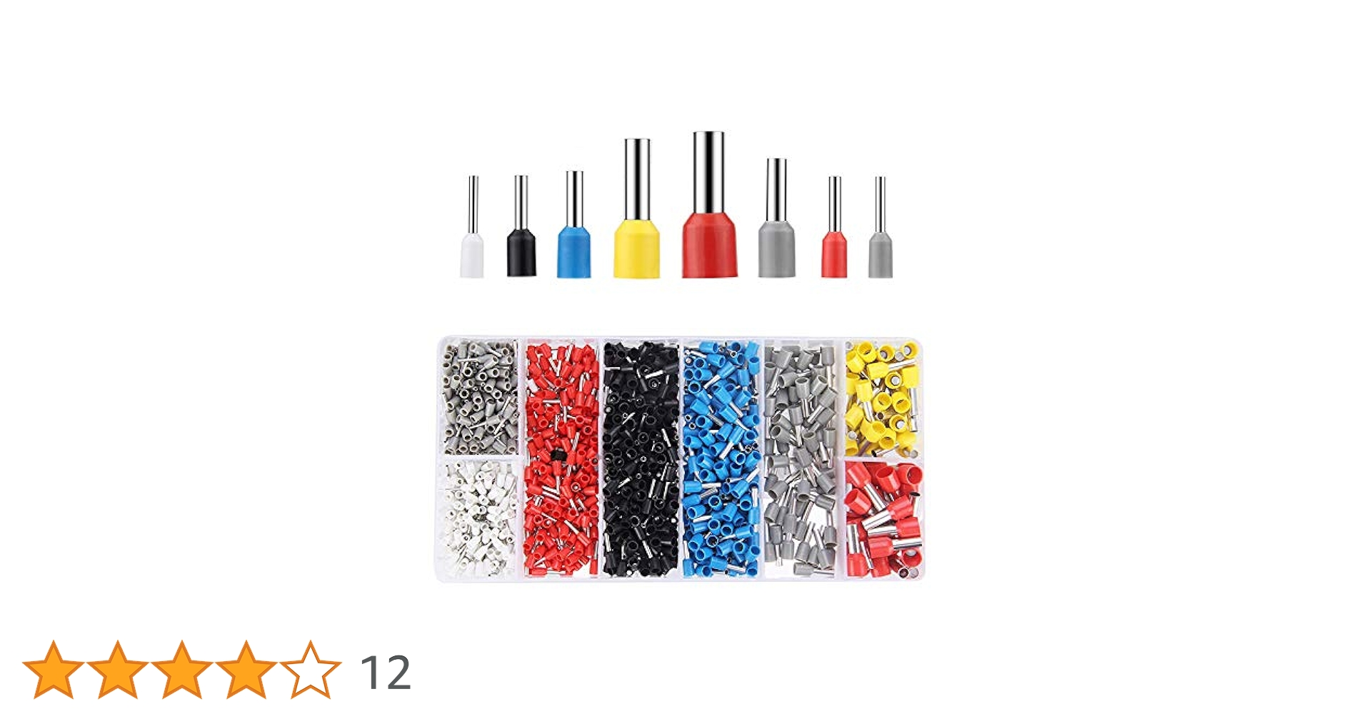 Amazon.co.jp: LANODO フェルール端子 棒端子セット 絶縁付棒端子 2