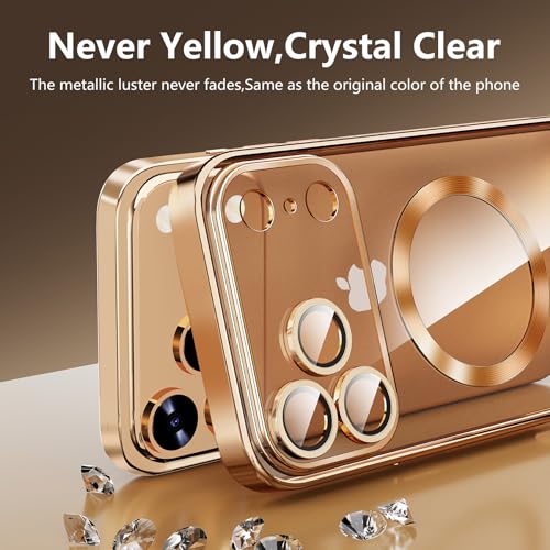 Image of Magnetic for iPhone 17 Pro Case with Privacy Screen Protector & Full Camera Cover,[Non-Yellowing] Shockproof Clear Phone Case Compatible with MagSafe Women Girls for iPhone 17 Pro,Blue