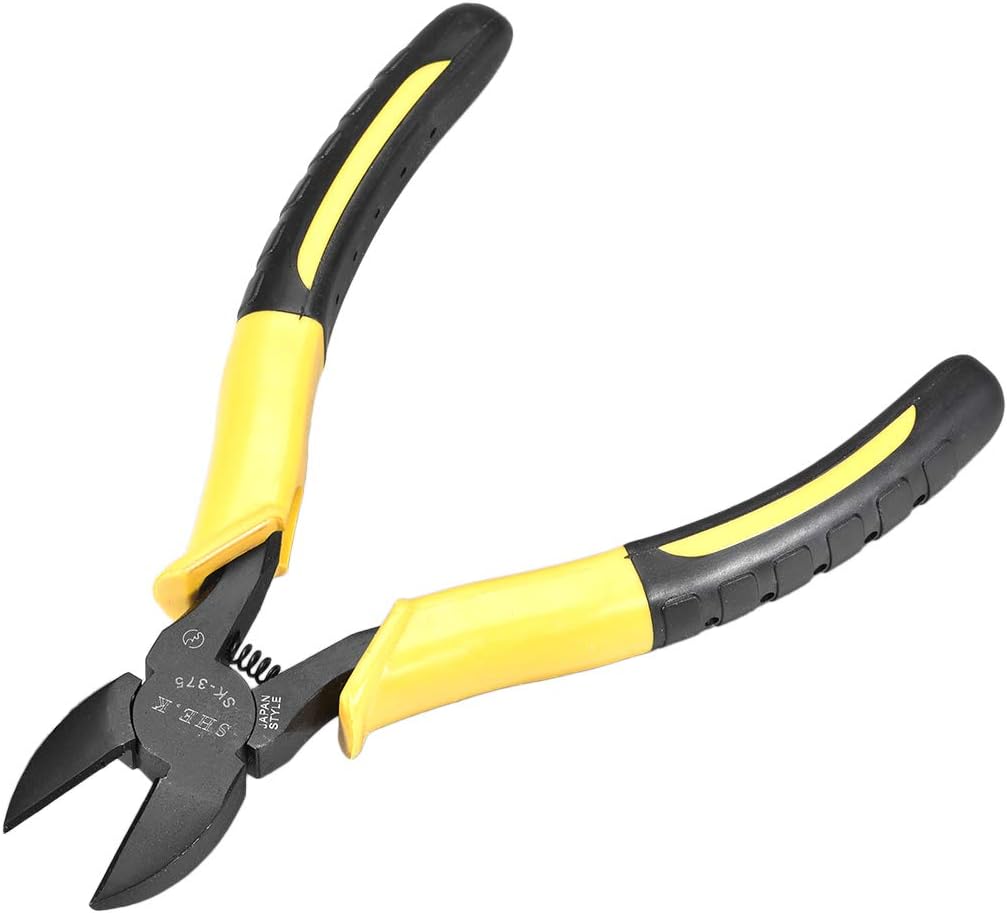 uxcell Diagonal Cutting Pliers 6 Inch Wire Cutter Side Cutting Pliers W Yellow Grip