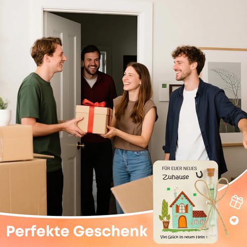 Einweihungsgeschenk Haus, Seutgjie Einzugsgeschenke Wohnung für Freunde Familie Kollegen Arbeitskollegen Geldgeschenk Verpackung mit Reagenzglas für Geld