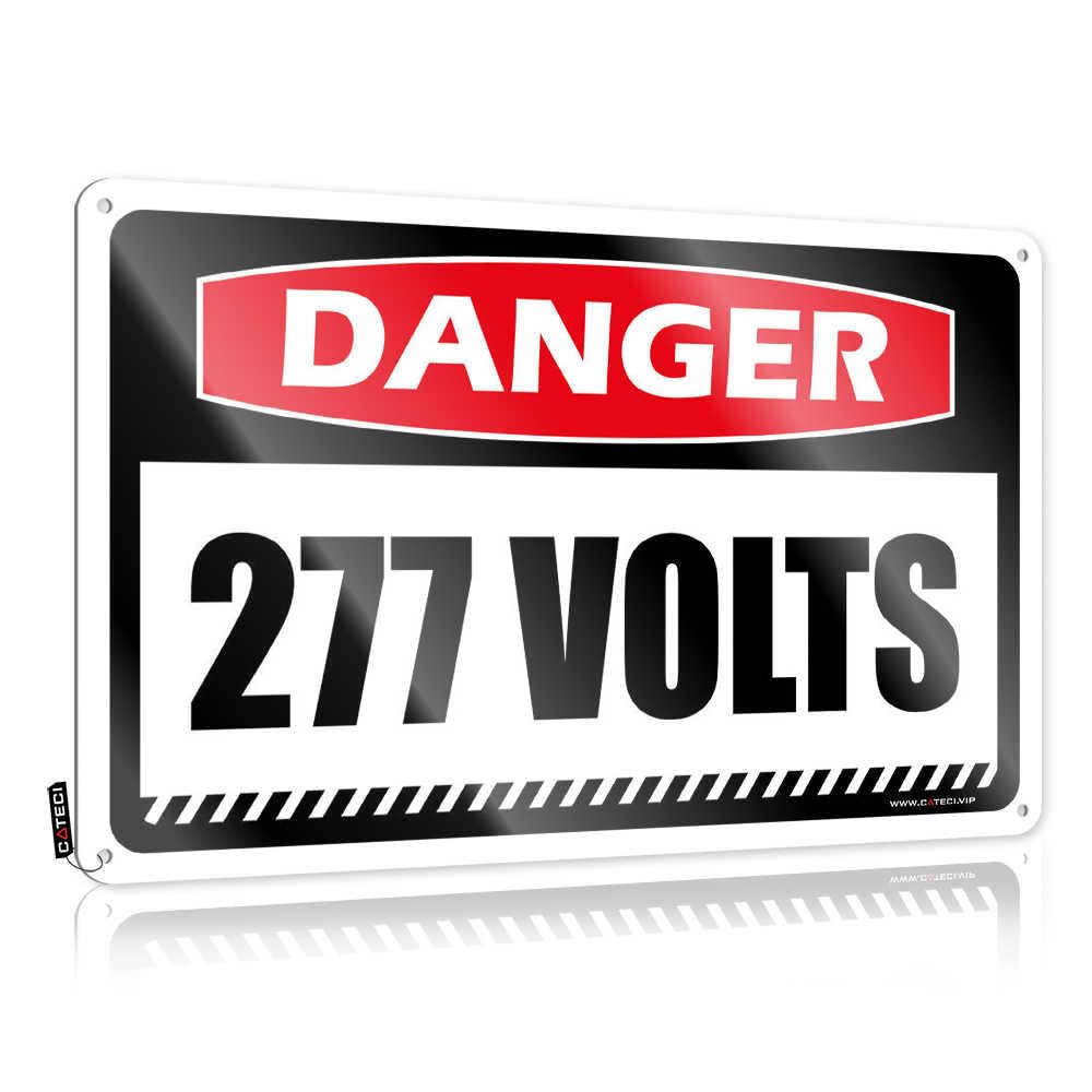Adult Signs For Man Cave Danger 277 Volts Tin Sign Beer Limit Sign Funny Signs For Bar(30X40CM)