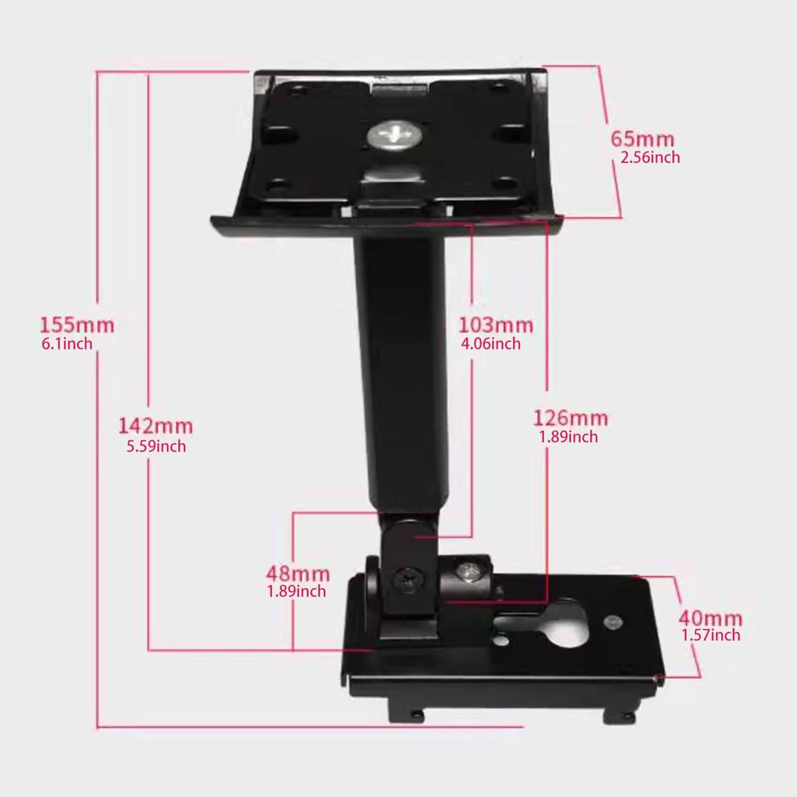 Soporte de Pared para Altavoces de Sonido Envolvente, Apto para Cocina Y Estudio, Negro