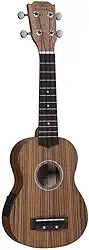 UKULELE ELÉTRICO MICHAEL SOPRANO ZEBRA WOOD MK21 ZBE