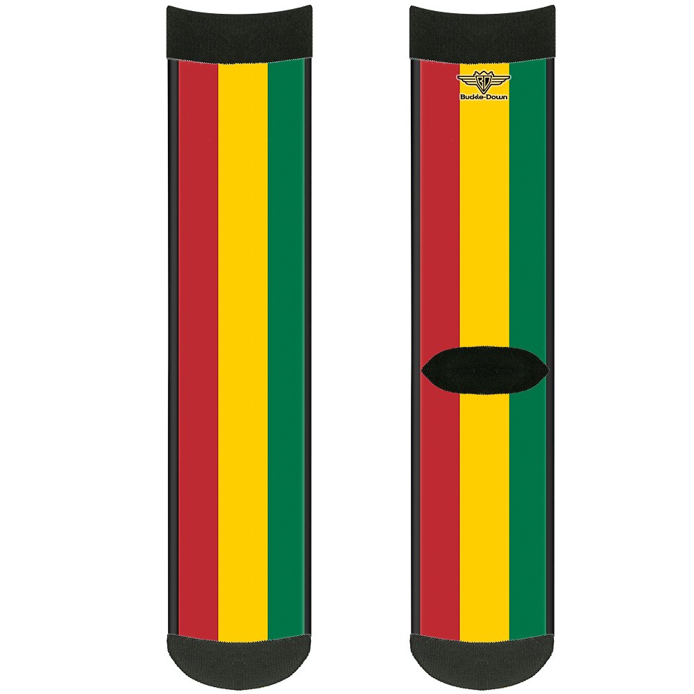 Buckle-Down - Backpacks Socks Rasta Crew unisex-adults CREW