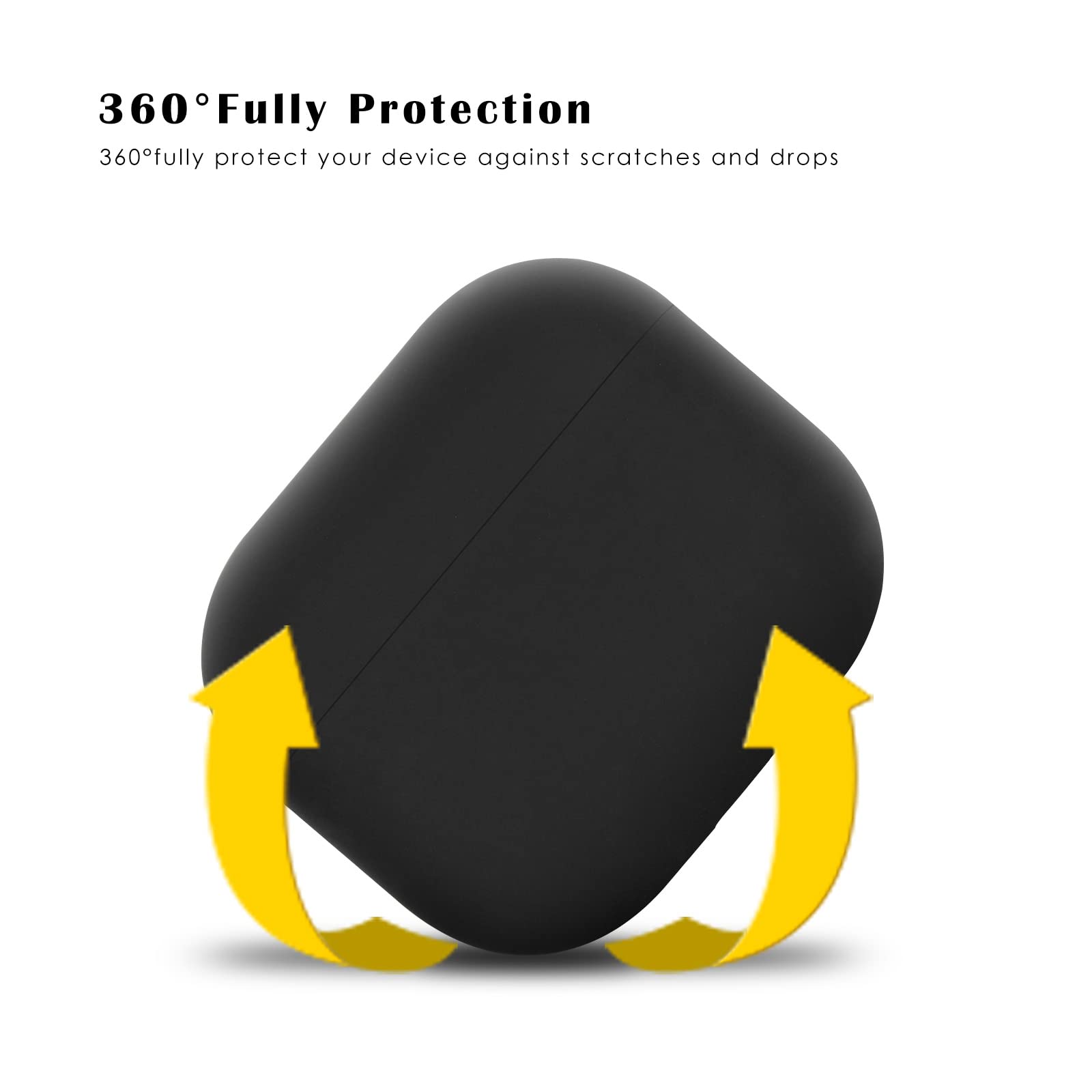 2 Piezas KOKOKA Funda de Silicona Compatible con AirPods 3.ª Generación 2021, Anti-rasguños Anti-Polvo Ultradelgada Funda Premium Silicona para Airpods 3, LED Frontal Visible, Negro/Gris — view 3