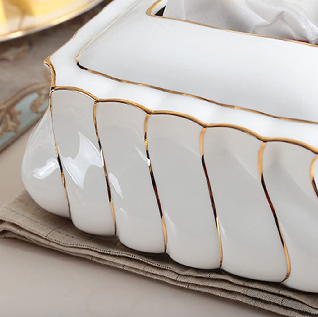 Pudełka na chusteczki, pojemnik na pudełko do przechowywania, serwetnik stołowy, ceramiczny domowy salon stół do jadalni pudełko na szuflady nowoczesny minimalistyczny design pudełko do przechowywania