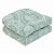Pillow Perfect Outdoor/Indoor Tufted Seat Cushions (Round Back), 19" x 19", Blue Delancey Lagoon 2 Count