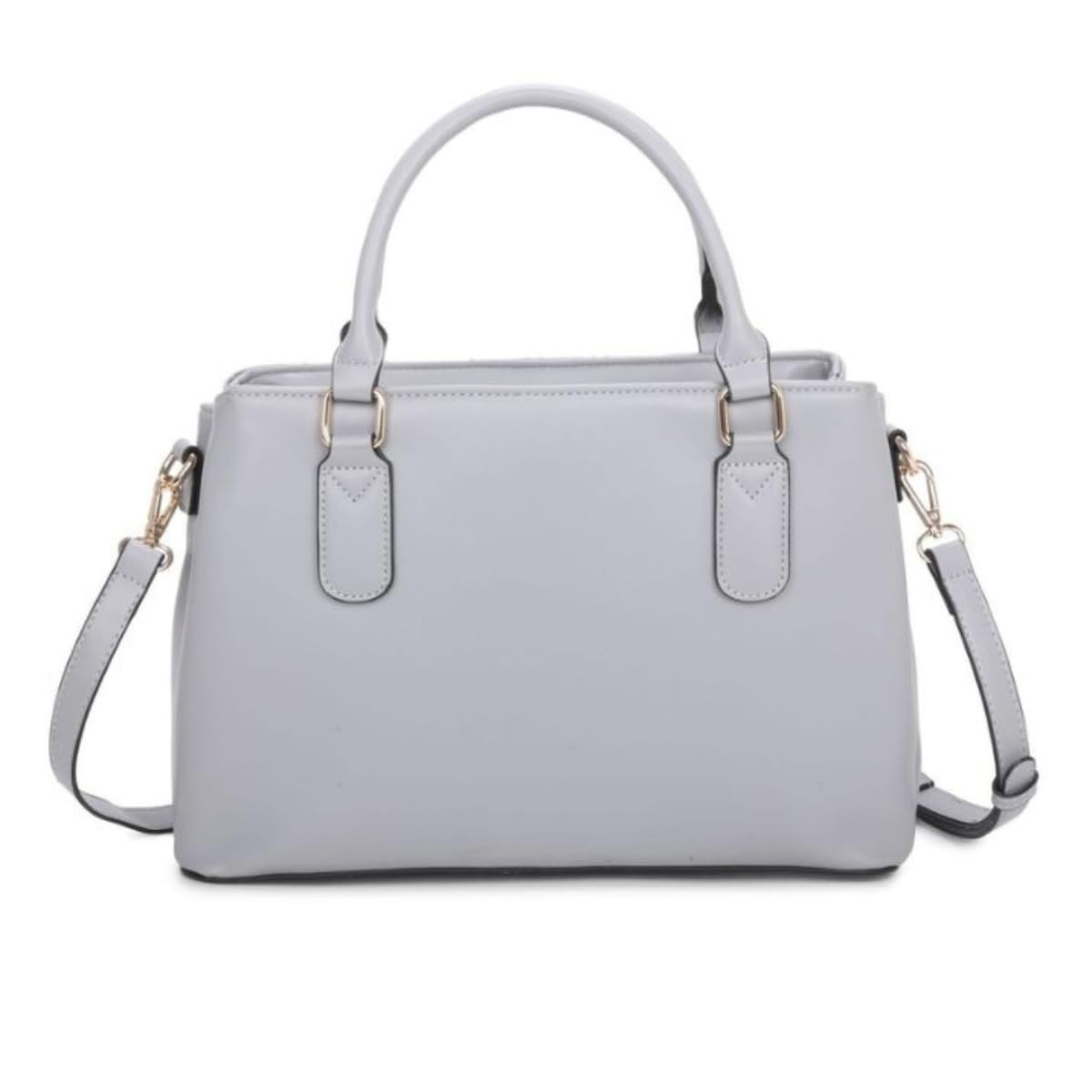 Grey Women Handbag with Adjustable Sling Strap-image-49