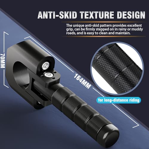 Image of Motorcycle Highway Foot Pegs Adventure Footpegs 7 /8 inch-1.25 inch Crash Bar Rest Pedal CNC Universal for KLR 650 DR650 XR650L TW200 CRF300L 390 /790 /890 /1290 Tenere 700 V-storm ADV Dual Sport Black