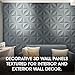 Decorative 3D Wall Panels Textured for Interior and Exterior Wall Decor. Design Boards. Pack of 12 Tiles. Madrid Model