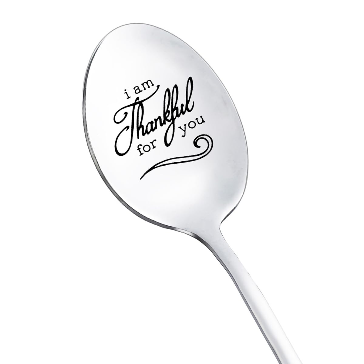 Thank You Gifts for Women Men I'm Thankful for You Gift Spoon for Women Men Friends Staff Appreciation Gifts for Coworkers Boyfriend Sister Christmas Birthday Gift Dessert Spoon