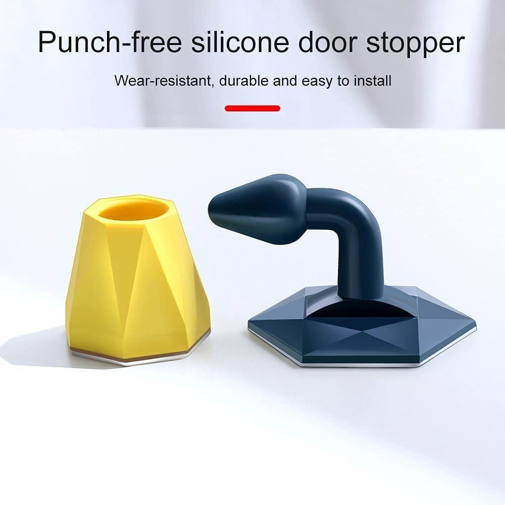 topes para puertas, Tope de puerta silicona anticolisión adhesivo for pared y suelo sin perforaciones