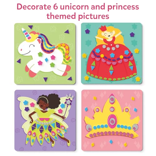 Image of Skillmatics Foam Sticker Art Activity - Unicorns & Princesses, Mess-Free Fun for Kids, 800+ 3D Foam Stickers, DIY Felt Craft Kits, Gifts for Girls & Boys Ages 3, 4, 5, 6, 7