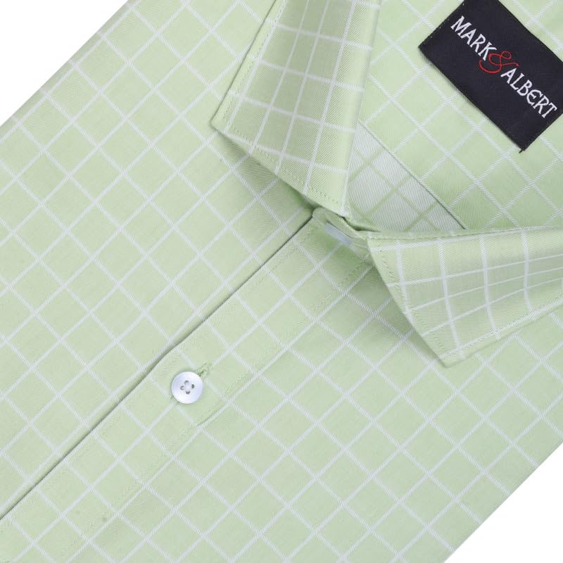 Image of MARK & ALBERT Mens Half Sleeves Checkered Regular Shirt