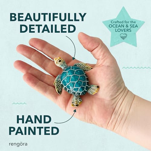 Imán Decorativo Tortuga Azul 3x2 Pulgadas miniatura 5